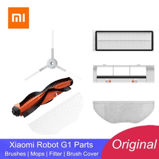 Genuine Original Xiaomi robot G1 and mjstg1 accessory of filter main brush side brush mop rag brush cover disposable mop