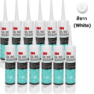 SIL100 HIGH PERFORMANCE, SILICONE 100% (12หลอด) เอสไอแอล 100 กาวซิลิโคน 100%