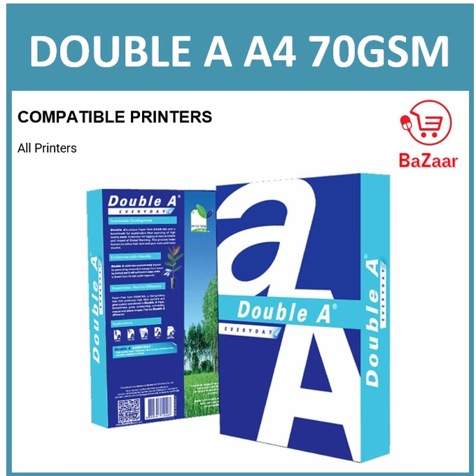 [PAPERS] Double A DoubleA A4 70gsm Paper Bond Paper (1 รีมเท่านั้น)