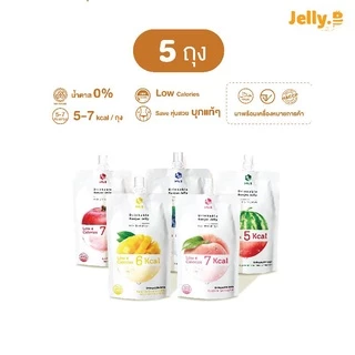[โปร 5ถุง] JellyB เจลลี่บี​​ บุกแท้รสผลไม้​​ ไม่มีน้ำตาล (0-5kcal/ถุง) 150ml.x5ถุง