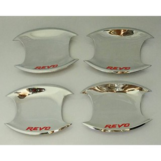 เบ้ากลม เบ้ารองมือเปิด 4 ประตู Revo Revo Rocco ชุปโครเมี่ยม เขียน revo