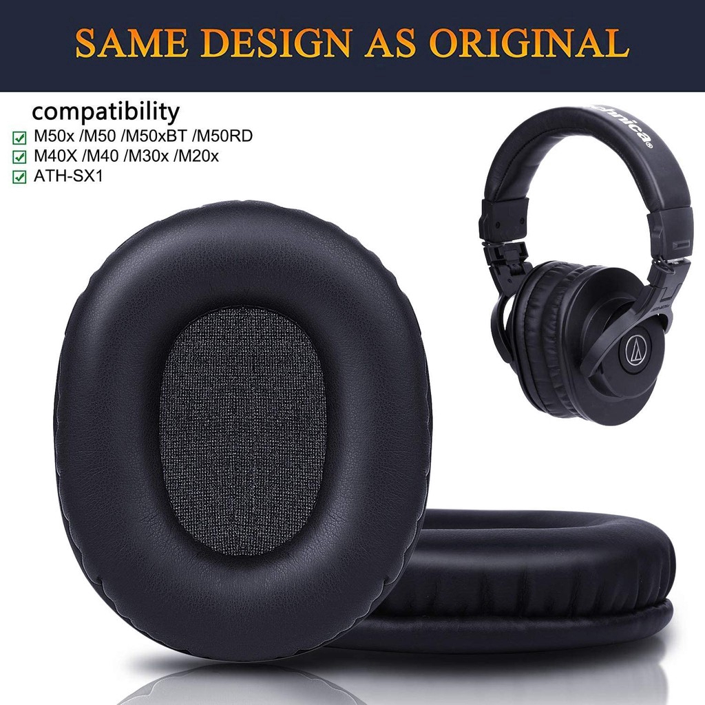 Professional ATH M-Series Ear Pads For Audio Technica M50x /M50 /M50xBT /M50RD /M40X /M30x /M20x /MSR7 Headphones Replacement Earpads