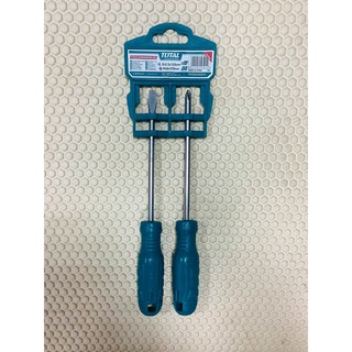 Total ชุดไขควง 2 ตัวชุด (ปากแบน + ปากแฉก) รุ่น THTDC250201 ( 2 pcs Screwdriver Set )