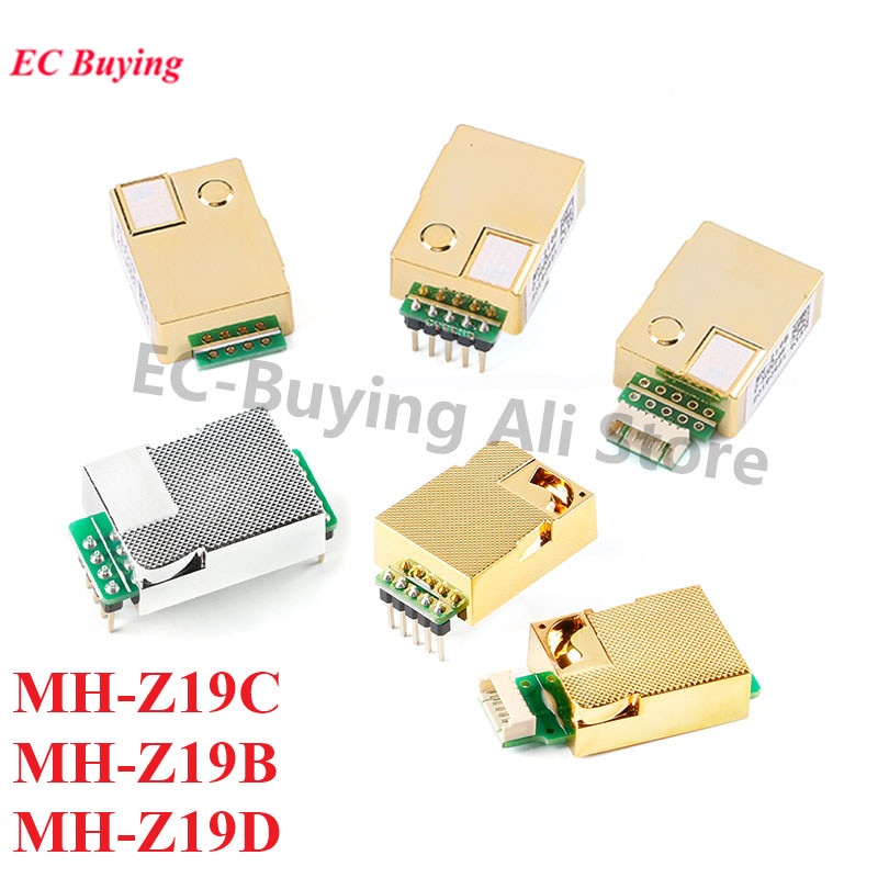Mh-z19 MH-Z19C MH-Z19B MH-Z19D โมดูลเซนเซอร์อินฟราเรด CO2 เซนเซอร์ก๊าซคาร์บอนไดออกไซด์ NDIR CO2 มอนิเตอร์ 400-5000 0-5000ppm UART