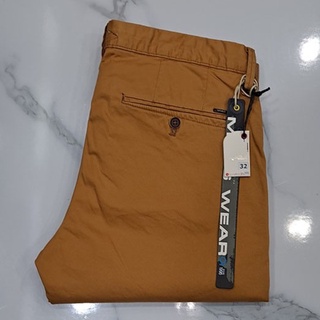 กางเกงผ้า กางเกงผู้ชาย กางเกงChino ยี่ห้อSPIRIT รหัส1801/MT สีเหลืองมัสตาส กางเกงผ้ายืด, ขากระบอกเล็ก, ซิป, กระเป๋าเจาะ