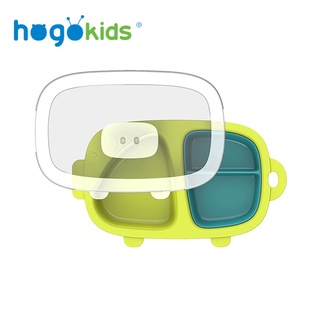Hogokids พร้อมส่ง จาน ข้าวกล่องสำหรับเด็ก จานเด็ก จานหลุม ถาอาหารเด็ก ถาดข้าว จานแบ่ง3ช่อง จานข้าวพร้อมช้อนส้อม