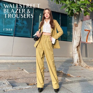 Flat2112 FT484 Wallstreet Blazer &amp; Trousers - Mustard เซตเบลเซอร์กางเกงขายาวสีเหลืองมัสตาร์ด