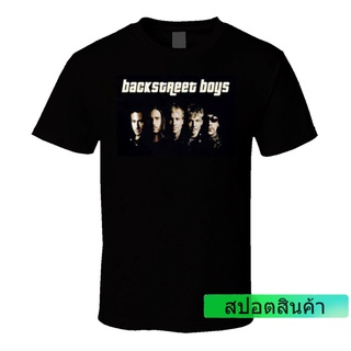 ROUND คอลูกเรือแฟชั่น เสื้อยืด อเนกประสงค์ พิมพ์ลาย Backstreet สไตล์สตรีท สําหรับเด็กผู้ชาย-4XL