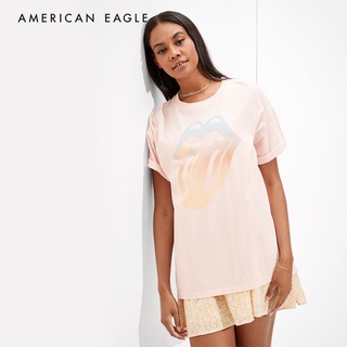 American Eagle Tailgate Womens Rolling Stones Oversized Graphic T-Shirt เสื้อยืด ผู้หญิง กราฟฟิค โรลลิ่งสโตนส์ โอเวอร์ไซส์ (EWTS 030-9939-823)