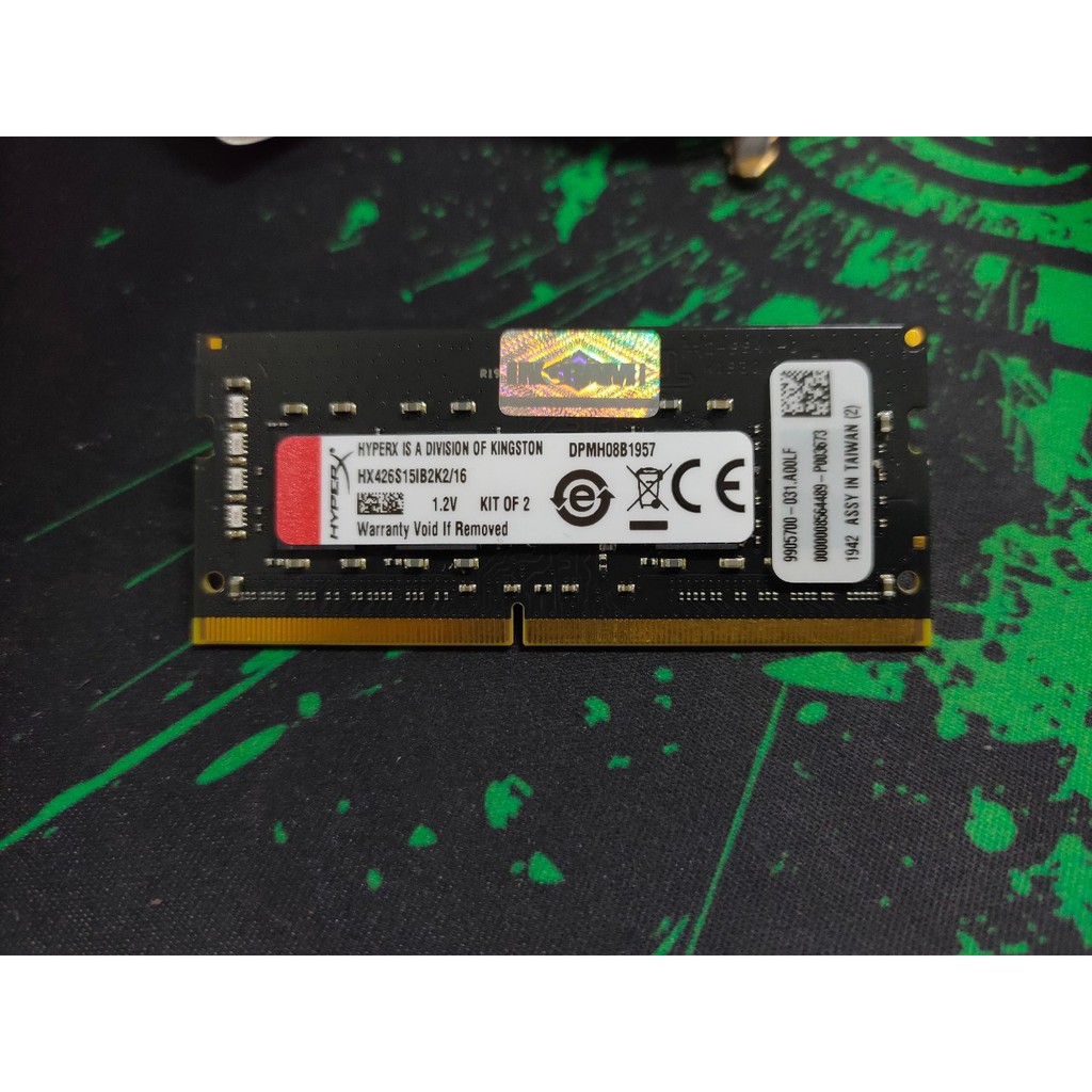 RAM NOTEBOOK KINGSTON HyperX IMPACT 8GB (8GBx1) DDR4/2666 (HX426S15IB2/8) ***มือสอง*** ประกันตลอดการ