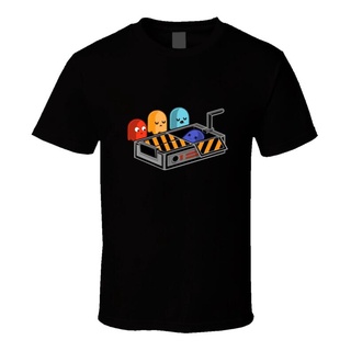 ใหม่ เสื้อยืดลําลอง แขนสั้น พิมพ์ลาย Ghost busters pacman funeral.fgx สีดํา แฟชั่นฤดูร้อน สําหรับผู้ชายS-5XL