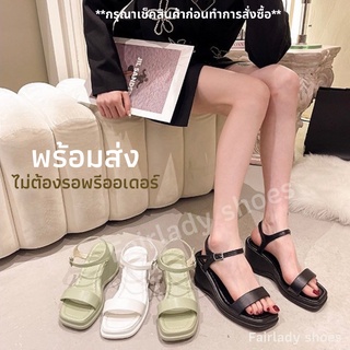 พร้อมส่ง ไม่ต้องรอพรีออเดอร์  รองเท้ามีส้น รัดส้น รองเท้าแตะ รองเท้าแตะรัดส้น พื้นนิ่ม **กรุณาเช็คสินค้าก่อนสั่งซื้อ**