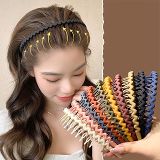 ที่คาดผม กันลื่น ลายคลื่น แบบเรียบง่าย สไตล์เกาหลี สําหรับผู…