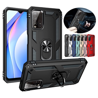 Xiaomi Redmi 9T เคสเกราะทหาร กันกระแทก 360° ฝาครอบขาตั้งแหวน