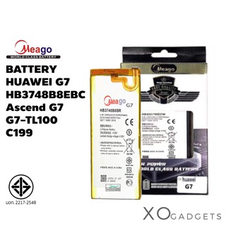 Meago แบตเตอร์รี่ HUAWEI G7 / HB3748B8EBC / Ascend G7 / G7-TL100 แบต batt G 7 C199 มี มอก. (รับประกัน 1 ปี )