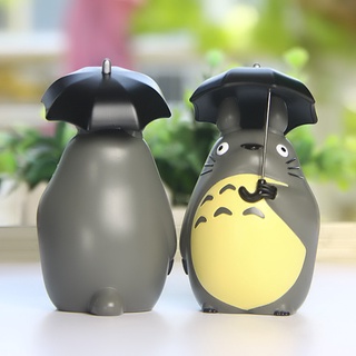 ตุ๊กตาฟิกเกอร์ Totoro ขนาด 5 ซม. พร้อมร่ม ของเล่นสําหรับเด็ก