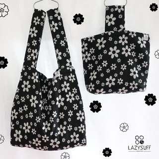 Fabric Bag ( Holiday Blossom ) กระเป๋าผ้า ลายดอกไม้ by Lazysuff