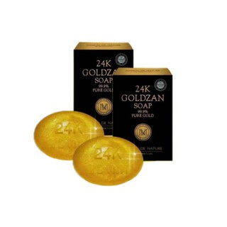 24K Goldzan Soap 99.99% Pure Gold 100g. ( 2 ก้อน )