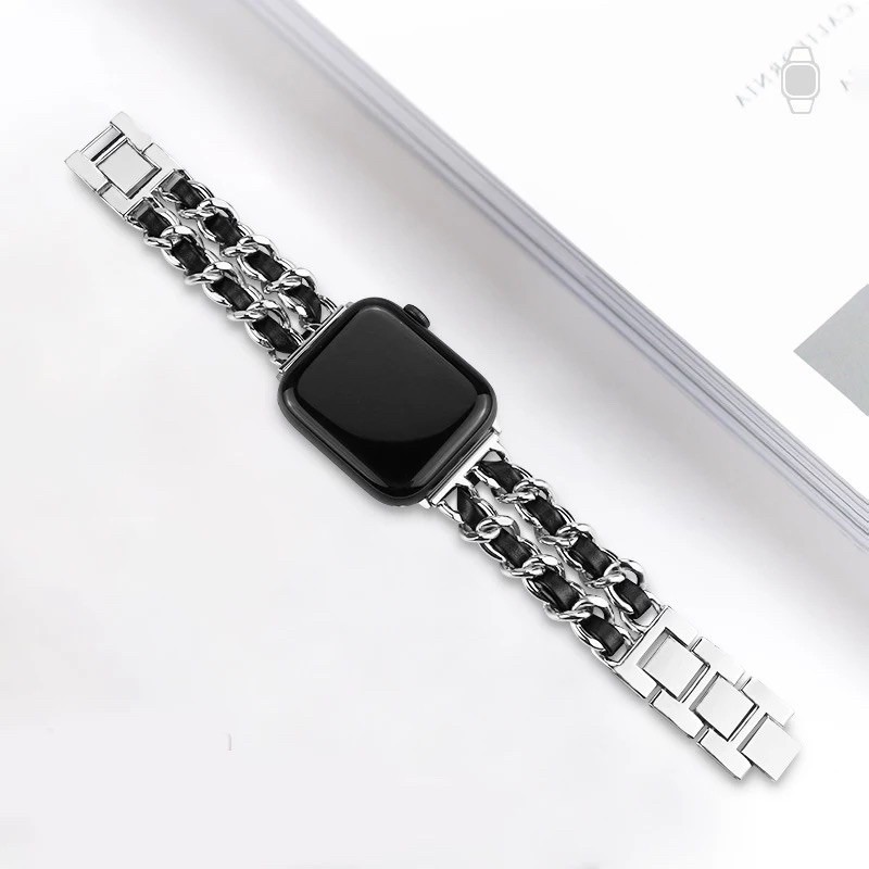 สายนาฬิกาข้อมือสแตนเลส สําหรับ appl watch 10 9 7 6 SE 5 4 3 2 1 band 38 /40มม. 42 /46มม.  iwatch สายแอปเปิลวอช สายนาฬิกา