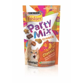 Purina Felix/ Friskies ปาร์ตี้มิกซ์ ขนมแมวกรอบ 50-60g.