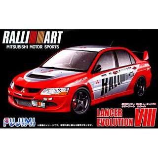 โมเดลรถยนต์ FUJIMI MITSUBISHI LANCER EVOLUTION VIII RALLI-ART 1/24