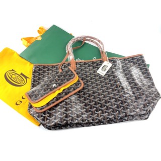 Goyard St. Louis PM Black / Tan