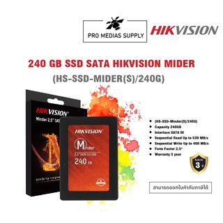 🔥ลด 150.- ใส่โค้ด DETOCT599🔥 SSD (เอสเอสดี) 240GB SSD SATA HIKVISION MINDER (HS-SSD-MINDER(S)/240G)