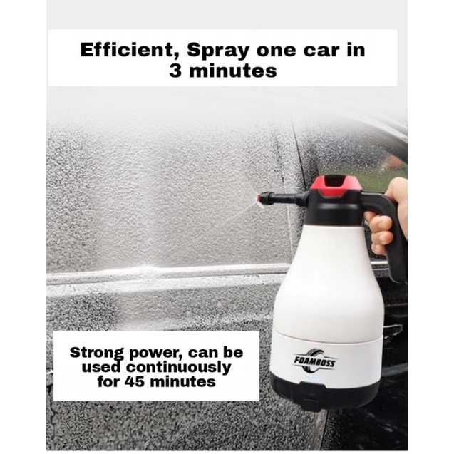 FOAMBOSS Lithium Battery Foam Sprayer ถังฉีดโฟม ถังฉีดโฟมล้างรถ ถังฉีดโฟมไฟฟ้า อัตโนมัติ ใช้แบต แห่ง