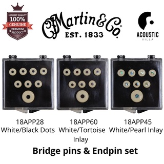 หมุดพิน Martin Guitar Bridge pin &amp; Endpin Set, White ของแท้ USA