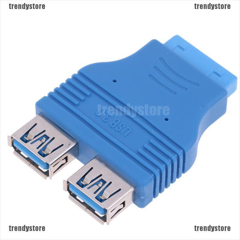 [GTRE] อะแดปเตอร์เชื่อมต่อเมนบอร์ด 2 พอร์ต USB 3.0 ตัวเมีย เป็น 20 pin ตัวเมีย