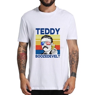 [S-5XL] เสื้อยืดแขนสั้น ผ้าฝ้าย พิมพ์ลายธงเท็ดดี้ Boozedevelt Flag Theodore Roosevelt แฟชั่นฤดูร้อน สําหรับผู้ชาย