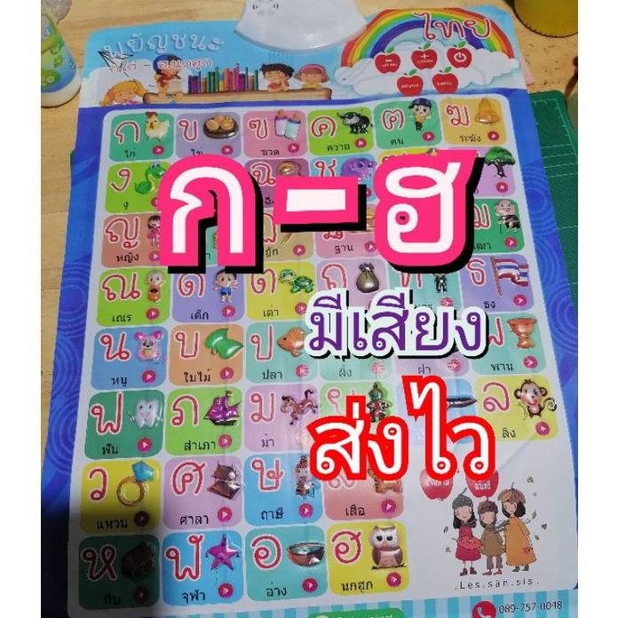 ก-ฮโปสเตอร์​พูด​ได้​ กดแล้วมีเสียงพูดเสียงภาษาไทย​โปสเตอร์​อื่นๆเป็นเสียงอังกฤษ​-จีน