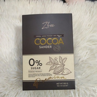 Z bee Cocoa sander โกโก้พรีเมี่ยม น้ำตาล 0% กล่องละ 10 ซอง