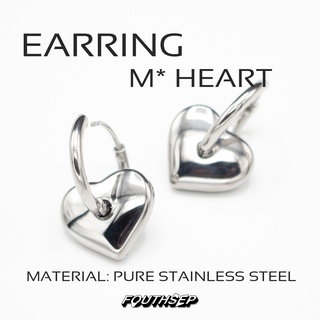 พร้อมส่ง 💥 EARRING M* HEART ต่างหูแสตนเลส