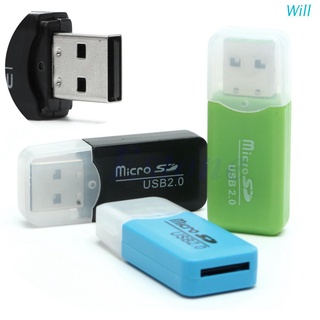 Will อะแดปเตอร์การ์ดรีดเดอร์ Micro SD TF T-Flash USB 2.0 ความเร็วสูง 16G 32G 1 ชิ้น