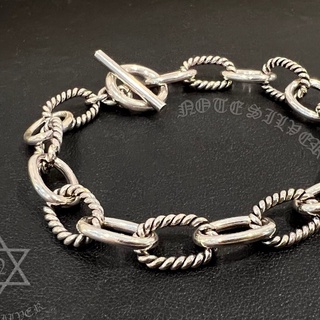 สร้อยข้อมือ โซ่สลับเกลียว เงินแท้ Sterling Silver 925 NSBL2985