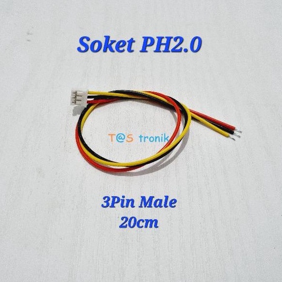 PH2.0 3Pin 20 ซม.ซ็อกเก็ตชาย ph 2.0 3p 20 ซม. jst ขั้วต่อชาย