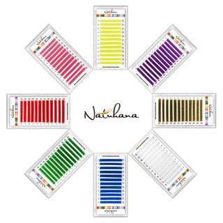 NATUHANA C ขนตาปลอม สีรุ้ง สำหรับต่อขนตา ขนตามิงค์ ชนิด แต่งหน้า  เบา ธรรมชาติ