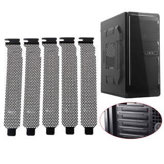 NAMA 5PCS Ventilation Deflector PCI Slot Cover Frame Chassis Bits Block Cooling Fan Dust Filter Ventilation PC Computer Case Electrophoresis Metal Punching Punch