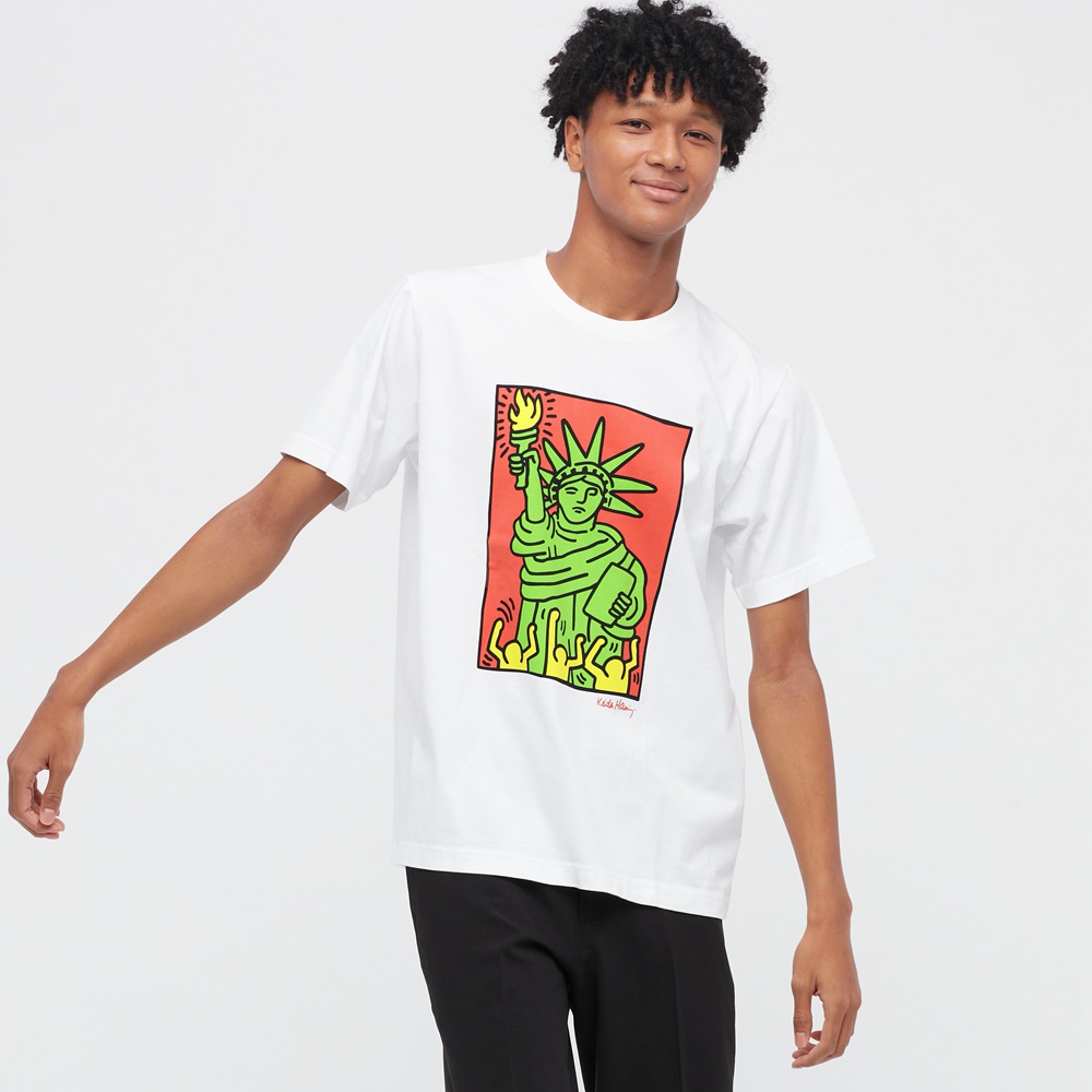 เสื้อยืดที่คุณต้องการพร้อมส่ง Uniqlo เสื้อยืดแขนสั้น พิมพ์ลาย Keith Haring สําหรับผู้ชาย และผู้หญิง (UT) 445595ขนาดเต็มS