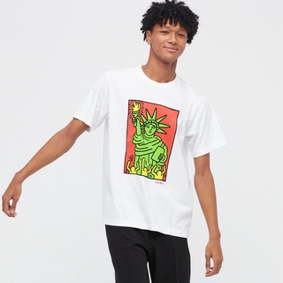 เสื้อยืดที่คุณต้องการพร้อมส่ง Uniqlo เสื้อยืดแขนสั้น พิมพ์ลาย Keith Haring สําหรับผู้ชาย และผู้หญิง (UT) 445595ขนาดเต็มS