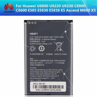 Huawei HB4F1แบตเตอรี่เดิมสำหรับHuawei U8800 U8220 U8230 E5830 E5838 E5 C8600 E585 Ascend M860 X5 C8800 แบตเตอรี่