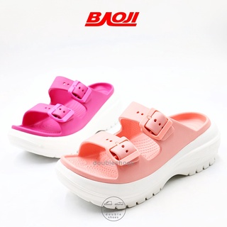 [ลิขสิทธิ์แท้] Baoji Clog รองเท้าแตะ แบบสวม ผู้หญิง พื้นหนา เสริมโฟม บาโอจิแท้ BO37-118