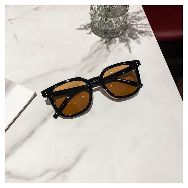 ใหม่ แว่นตากันแดด ทรงสี่เหลี่ยม สไตล์เกาหลีย้อนยุค สําหรับผู้ชาย และผู้หญิง - รูปที่ 5