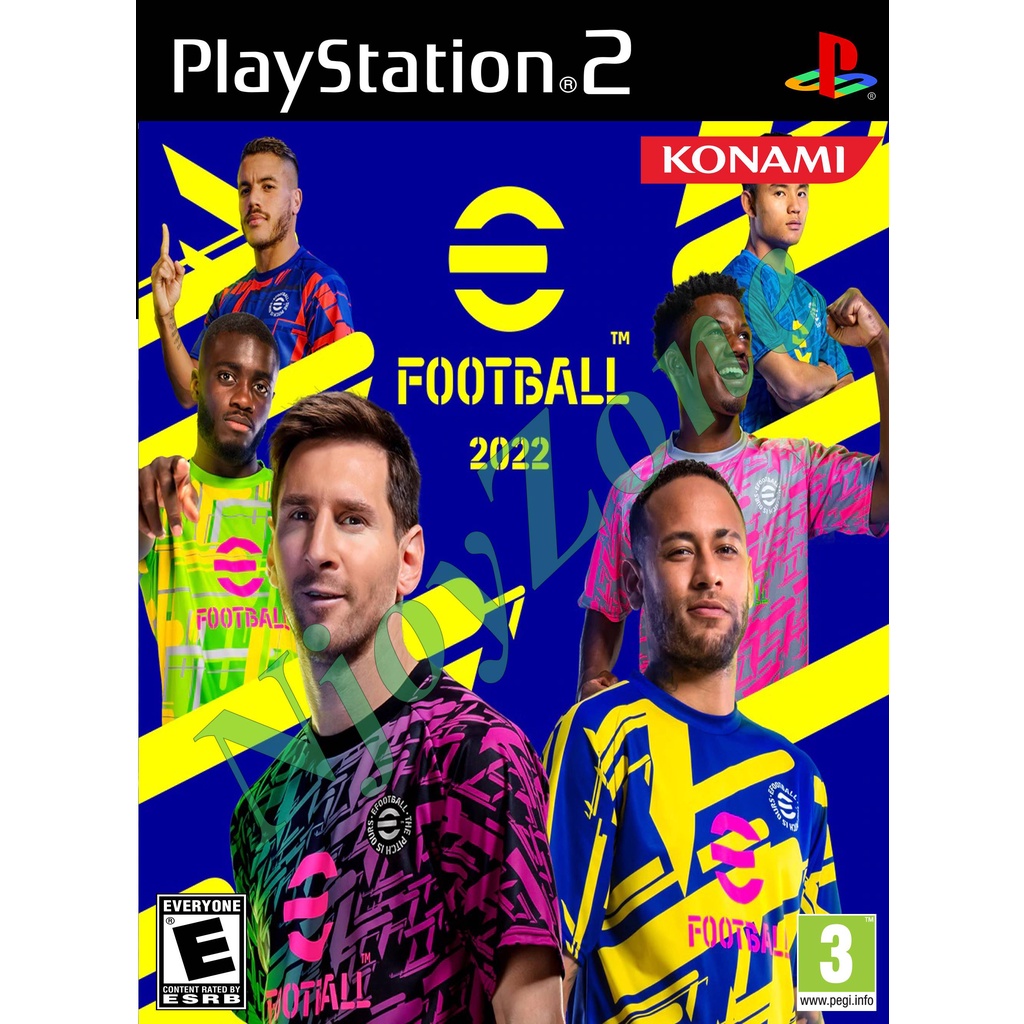 แผ่นเกมส์ PS2 efootball Pro Evolution Soccer 2022 อัพล่าสุด ย้ายครบหมด