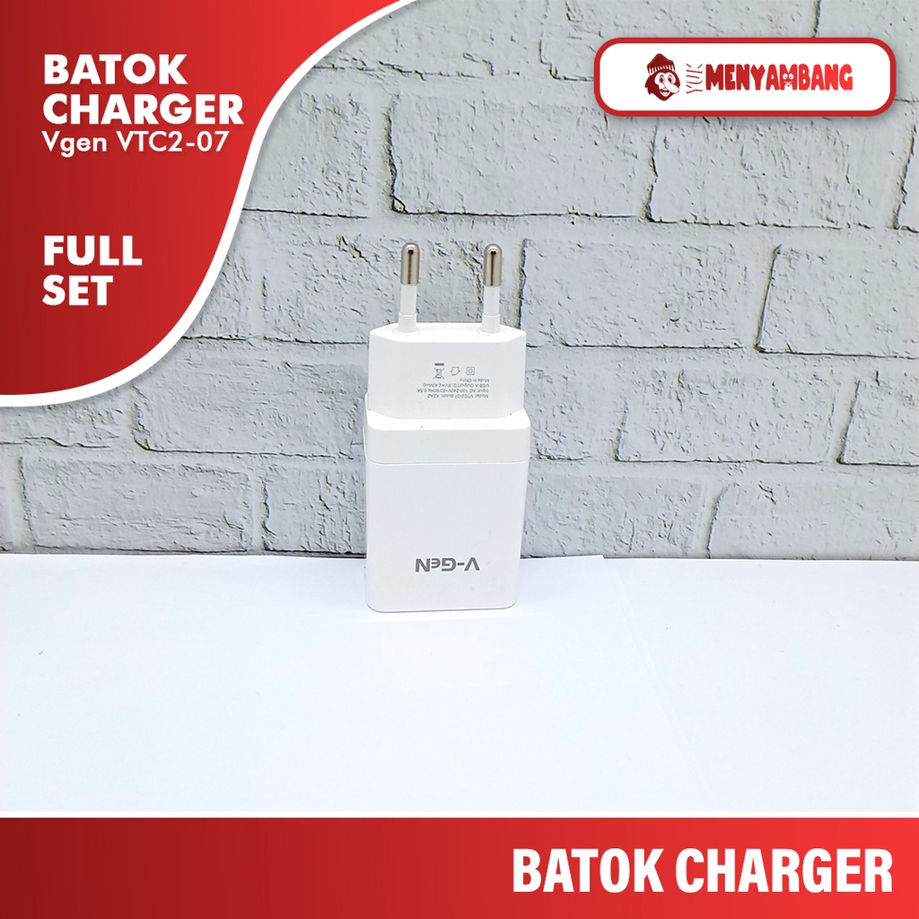 41759 | BK-Vgen VTC2-07 | V-Gen VTC2-07 2.4A หัวชาร์จ USB คู่