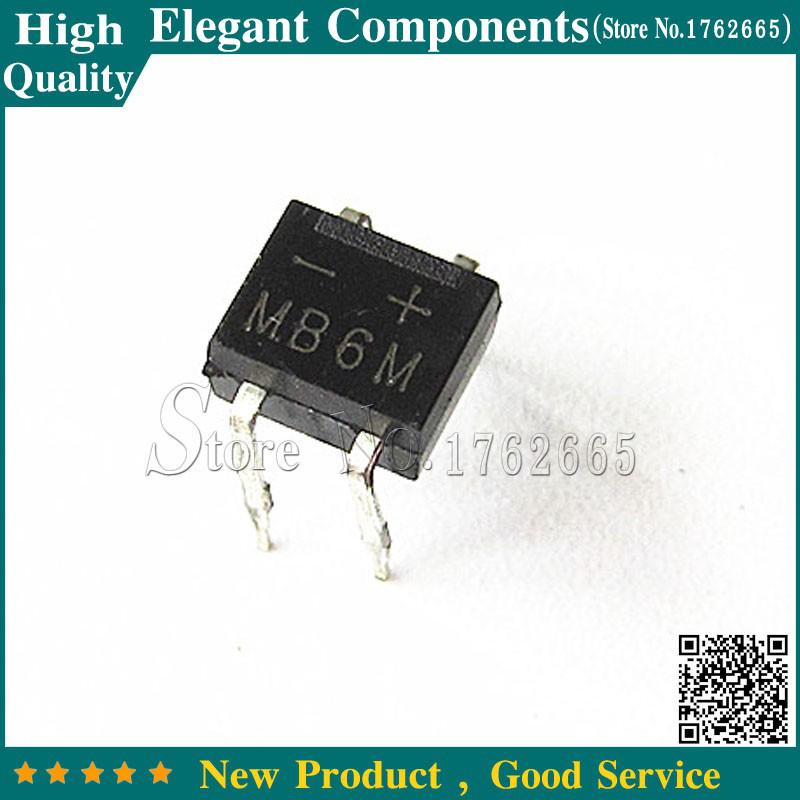 50PCS MB6M 600V 0.5A dip-4 rectifier diode bridge free shipping