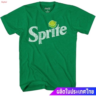 เสื้อยืดผ้าฝ้ายพิมพ์ลายแฟชั่น New สีเขียวสดใส Sprite โซดามะนาว Coca-Cola logo โคคาโคลา เสื้อยืดผู้หญิงผู้ชาย Mens Green