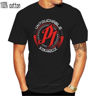 เสื้อยืด แขนสั้น พิมพ์ลายตลก Aj Styles Untouchable สีดํา สําหรับผู้ชายS-5XL
