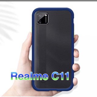 [ส่งจากไทย] เคสกันกระแทก ปุ่มสีผิดด้าน Case Realme C11 เคสโทรศัพท์ ออฟโป้ ขอบนิ่มหลังแข็ง เคส